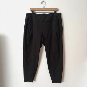 Athleta Rainier Fleece Lined Jogger Black Women's Size XL